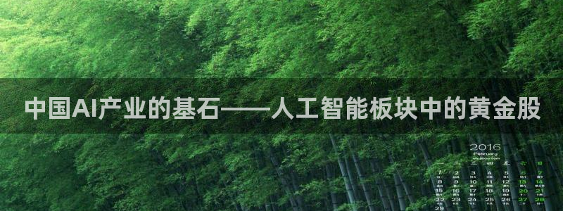 中国AI产业的基石——人工智能板块中的黄金股